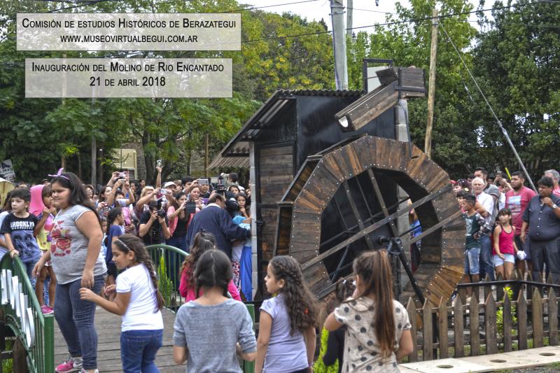 Inauguración del Molino de Rio Encantado
21 de abril 2018
Recuerdo un antiguo molino hidráulico de Juan Bautista Molinero, de 1872.
