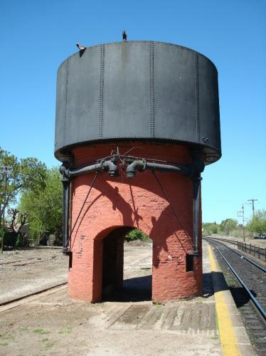 Tanque de agua de la estación.